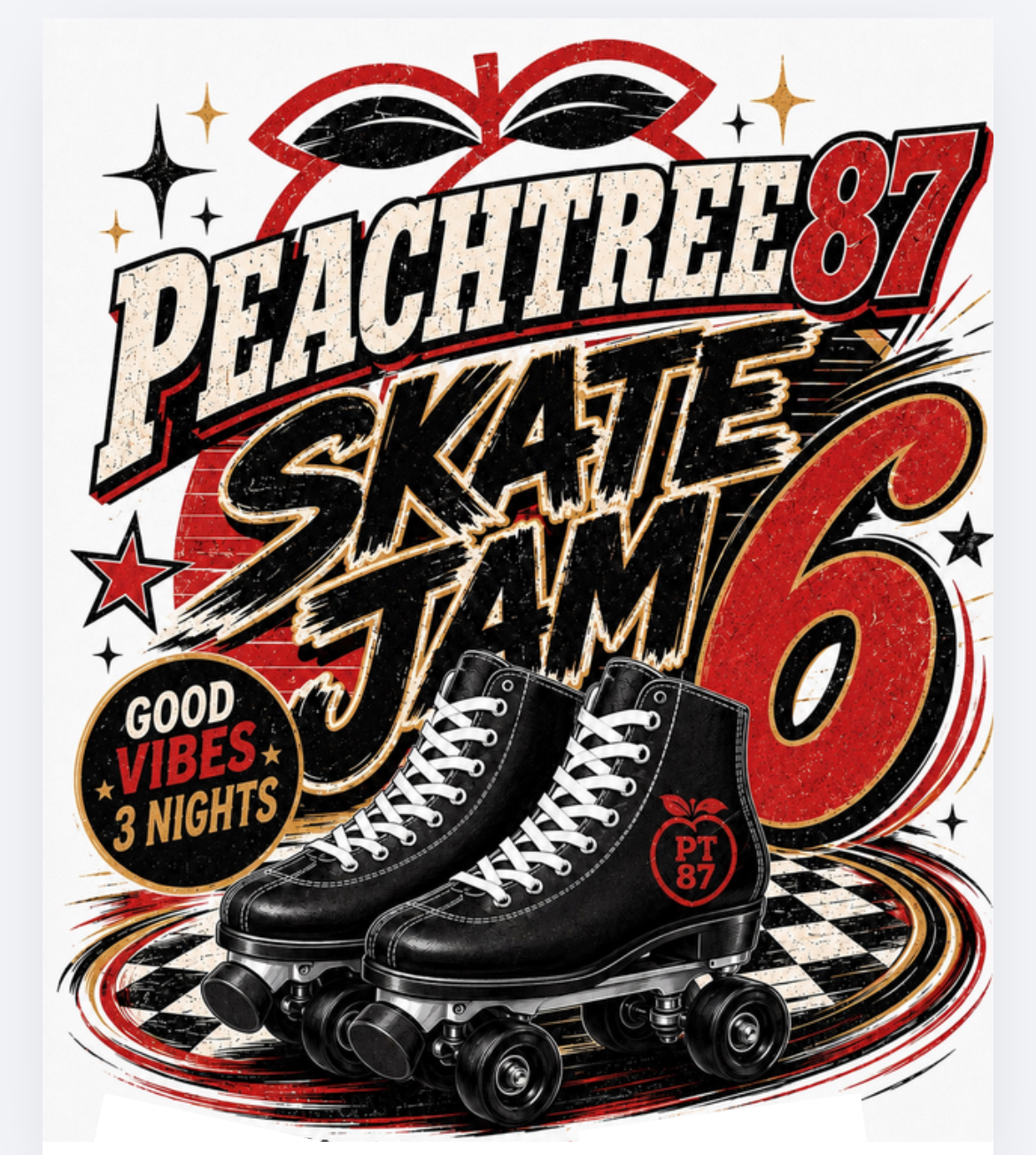 Peachtree87 Skate Jam 6 roller skate artwork