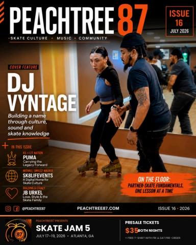 Peachtree87 Issue 16 cover featuring DJ Vyntage